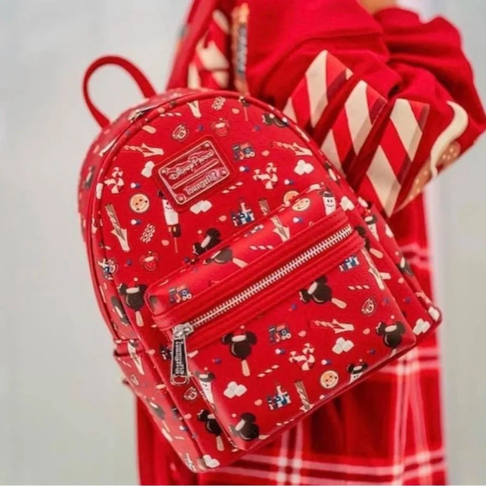 NWT Disney Loungefly Red Holiday Treats Backpack